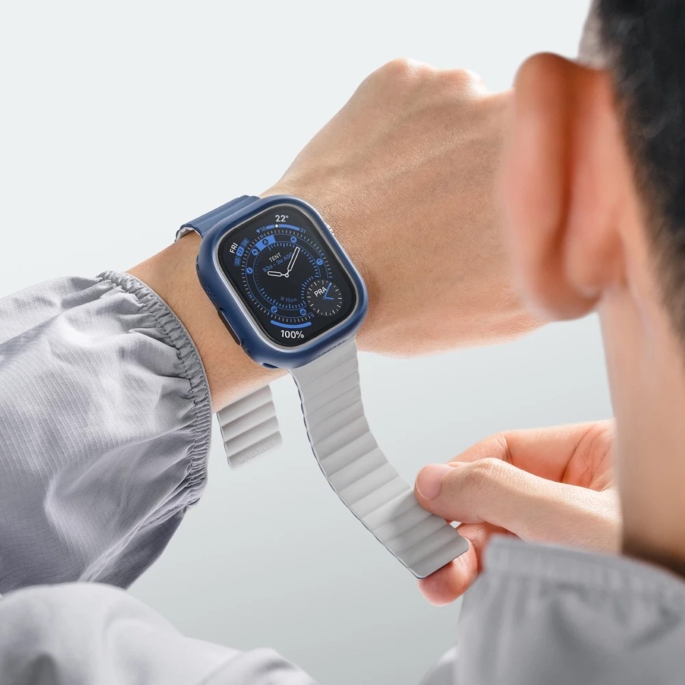 MAGEASY Skin Duo 雙面 親膚 磁吸 矽膠 錶帶 Watch Ultra 2 3 44 45 49 mm-細節圖10