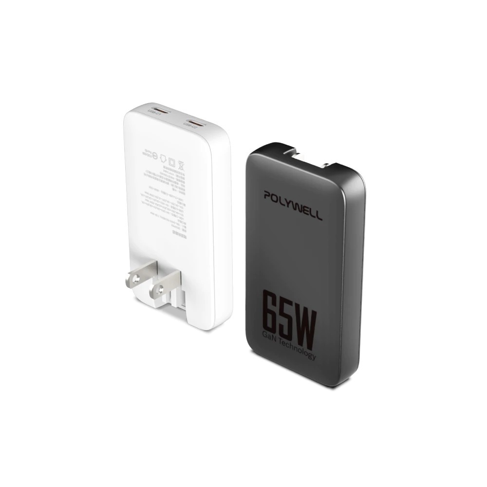 POLYWELL 65W Type C 輕薄型 快充頭 PD 充電頭 GaN 氮化鎵 iPhone 17 16 15-細節圖2
