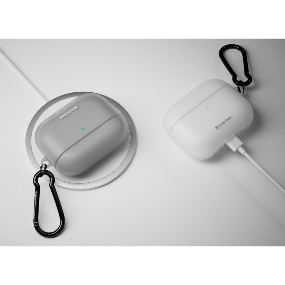 switcheasy Glaze 霧透 TPU 抗黃 金屬扣環 無線充電 耳機殼 保護殼 AirPods Pro 3-細節圖7