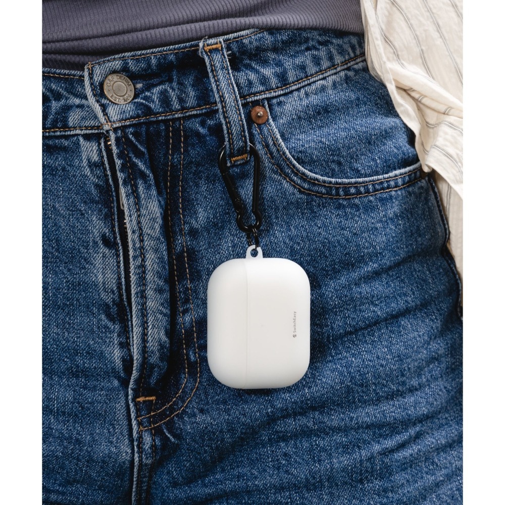 switcheasy Glaze 霧透 TPU 抗黃 金屬扣環 無線充電 耳機殼 保護殼 AirPods Pro 3-細節圖8