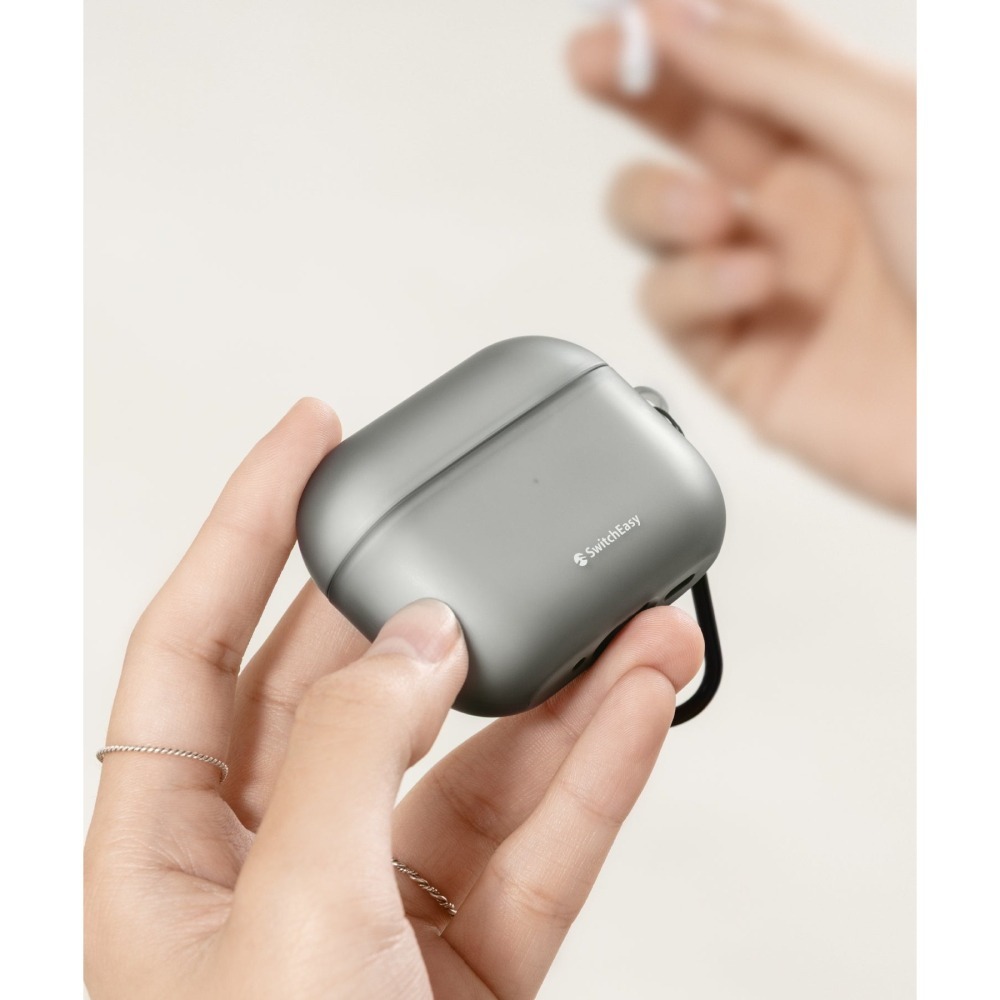 switcheasy Glaze 霧透 TPU 抗黃 金屬扣環 無線充電 耳機殼 保護殼 AirPods Pro 3-細節圖10