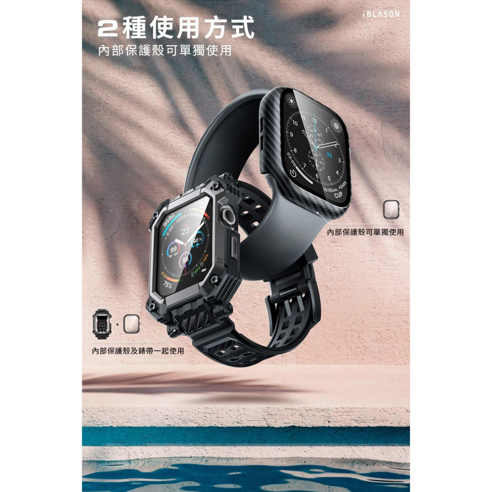 i-Blason Armorbox 強化玻璃 防撞 保護殼 錶帶 Apple Watch S10 11 46mm-細節圖5