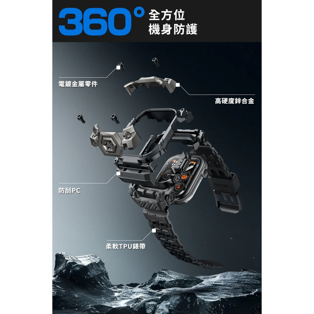 SUPCASE 一體成型 防摔殼 保護殼 錶帶 Apple Watch S10 11 46mm-細節圖7