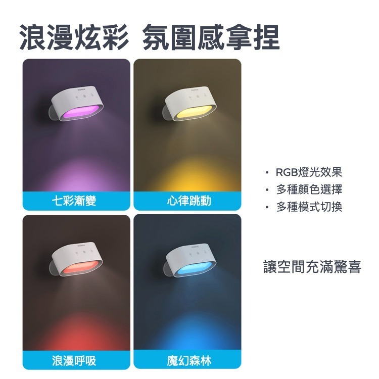 Momax 摩米士 SnapLux Mood 可攜式 360° 雙光源 無線 磁吸 氣氛燈-細節圖8