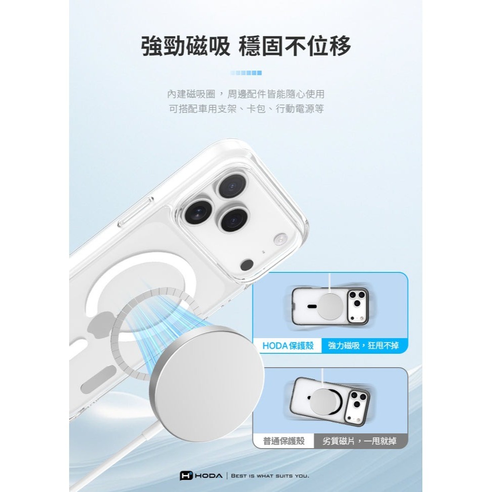 HODA MagSafe 晶石 玻璃 軍規 相機按鍵 防摔殼 保護殼 iPhone 17 Pro Max-細節圖8