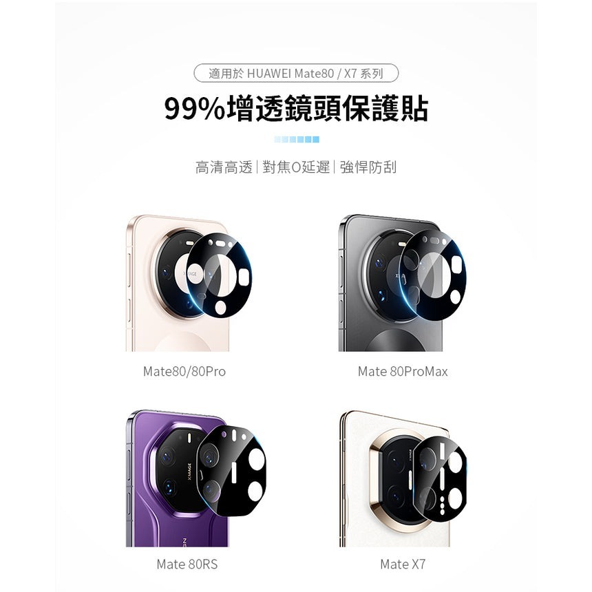 HODA 99% 增透 AR 鏡頭 玻璃貼 鏡頭貼 保護貼 Mate 80 pro max x7-細節圖4