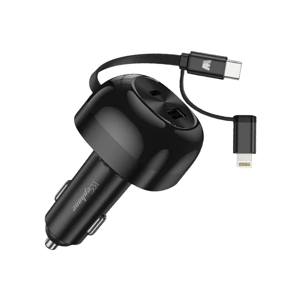 Wephone 60W 四合一 車用 75cm 伸縮線 快充 充電器 適用 iPhone 17 16 15 14-規格圖10