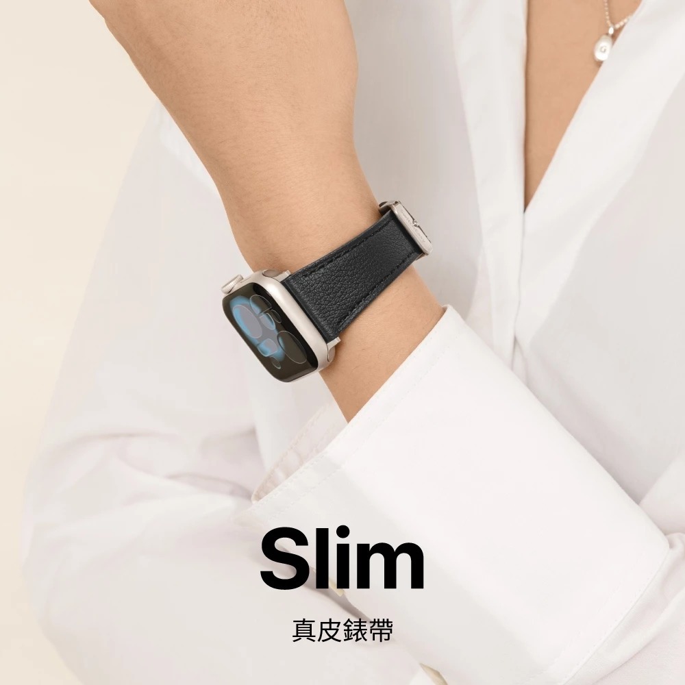 SwitchEasy  Slim 真皮 錶帶 Apple Watch S11 S10 SE3 40 41 42 mm-細節圖7
