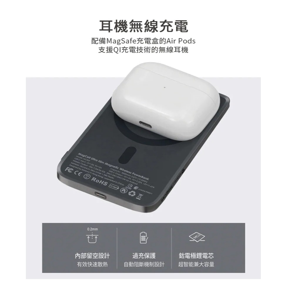 樂米 LARMI 支援 Magsafe 不擋鏡頭 無線 磁吸 行動電源 MC509 適用 iPhone 17 16 15-細節圖9