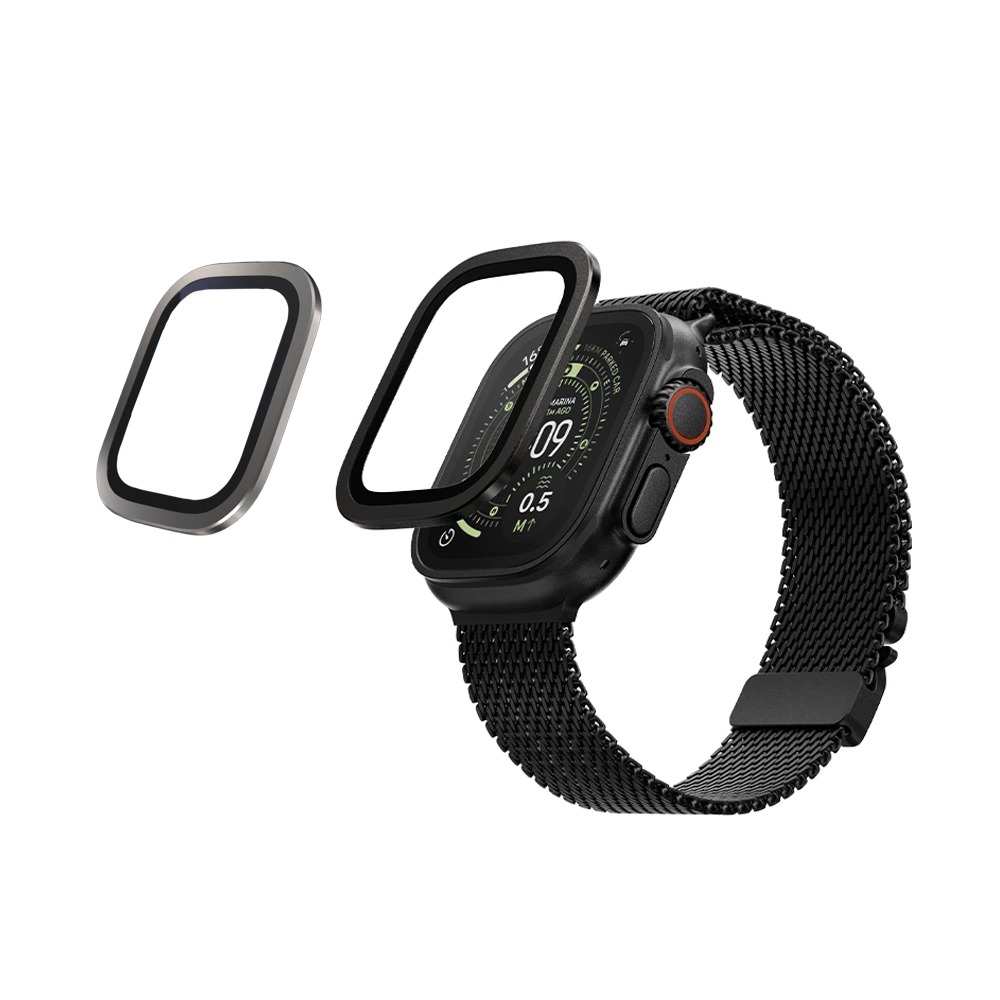 MAGEASY Fortiz AR 抗反光 9H 鋼化 玻璃貼 滿版 邊框 Watch Ultra 3 2 49 mm-細節圖2