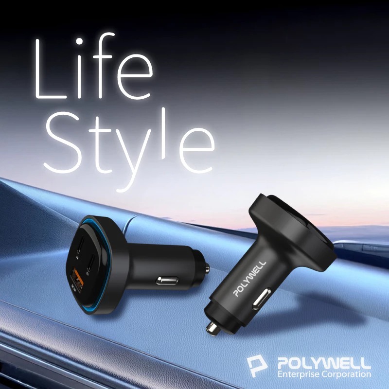 POLYWELL 66W 車用 快速 充電器 Type-C USB-Ａ PD QC 快充 BSMI認證-細節圖11