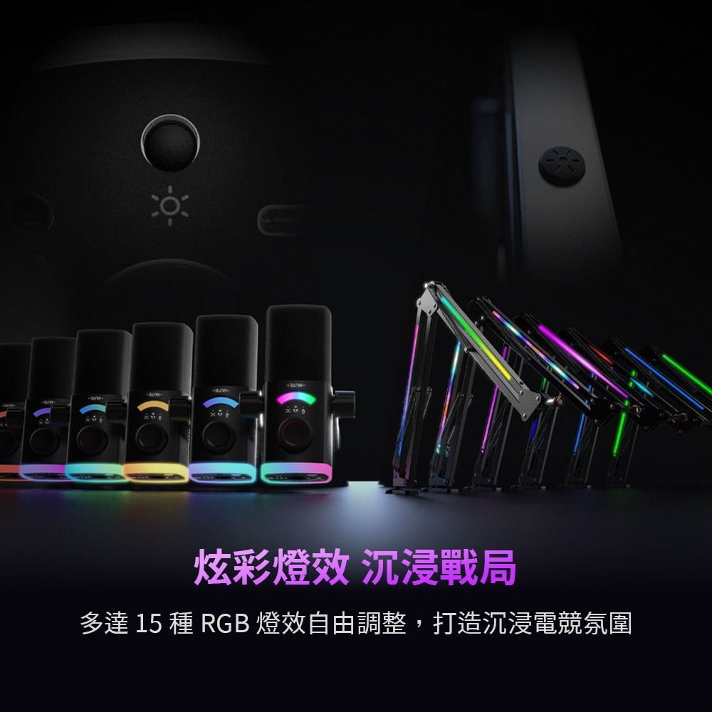 FIFINE 進階 動圈式 直播 清晰人聲 電競 USB-C 麥克風 支架組 AM8 PROT-細節圖10