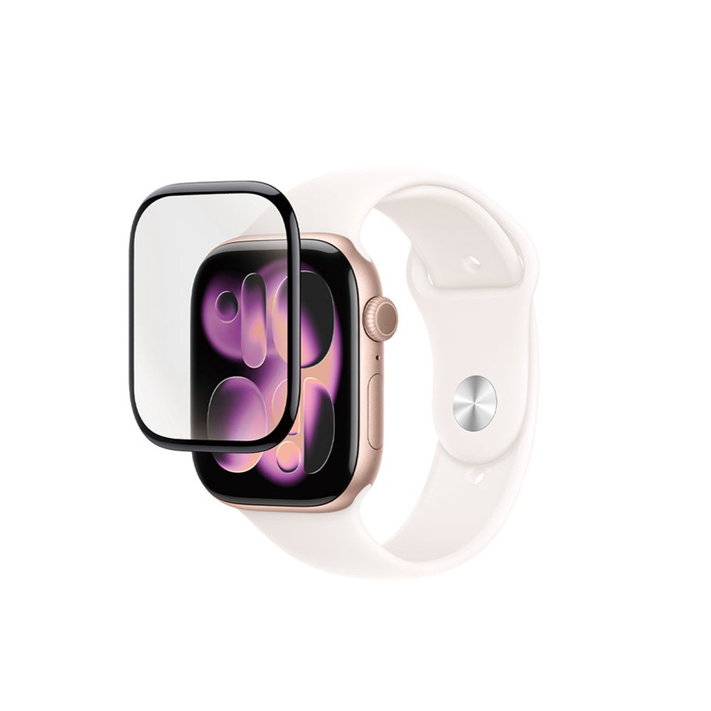 HODA 3D 曲面 亮面 玻璃貼 保護貼 太空艙 Apple Watch S11 S10 46 42 44 40 mm-細節圖3