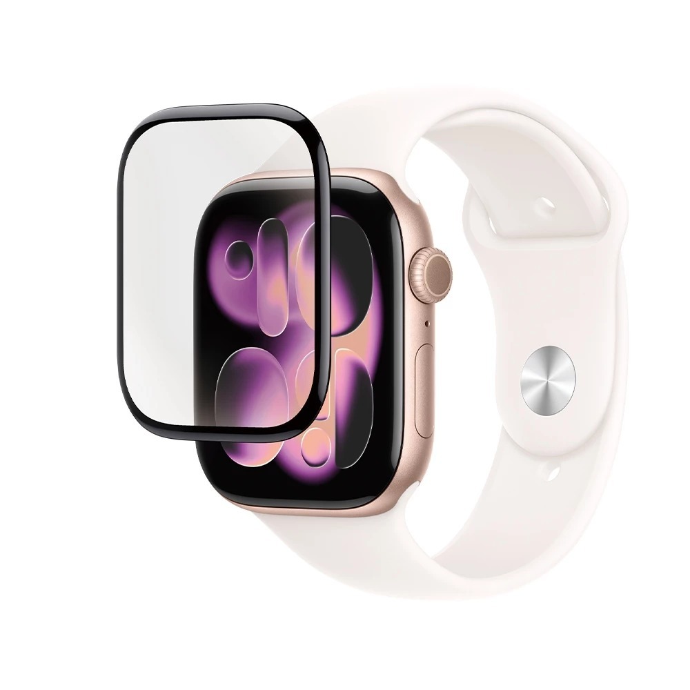 HODA 3D 曲面 亮面 玻璃貼 保護貼 太空艙 Apple Watch S11 S10 46 42 44 40 mm-規格圖5