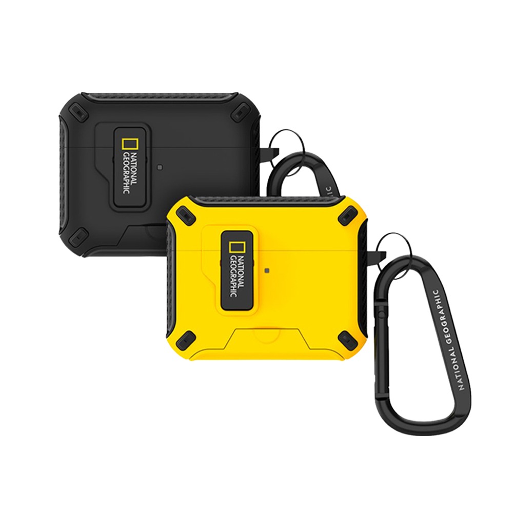 國家地理 Rugged Bumper 自動開蓋 磁吸 支架 保護殼 耳機殼 適 AirPods Pro 3-細節圖2
