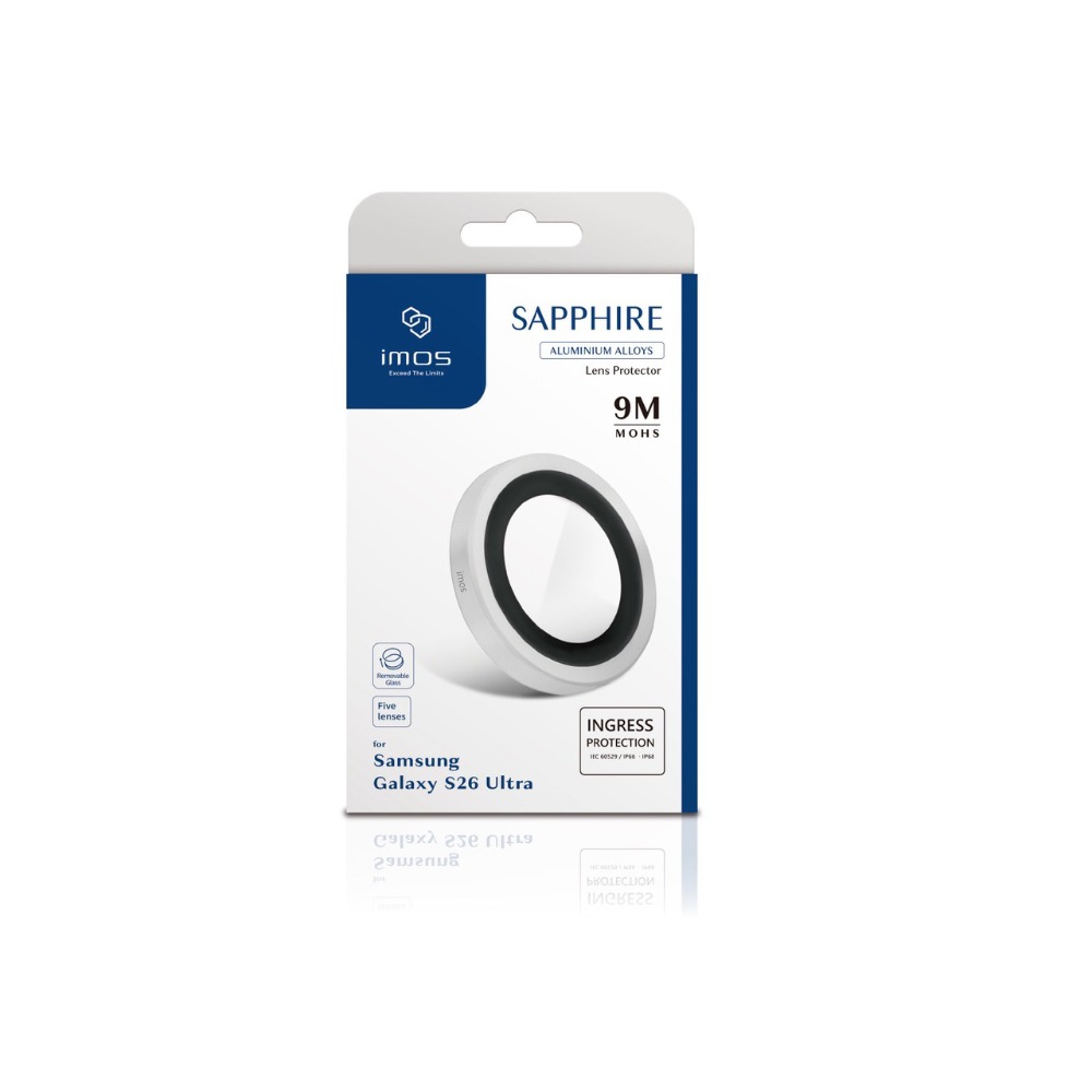 imos 藍寶石 9H 玻璃貼 鏡頭 鏡頭貼 5顆 鋁合金 SAMSUNG S26 Ultra-規格圖6