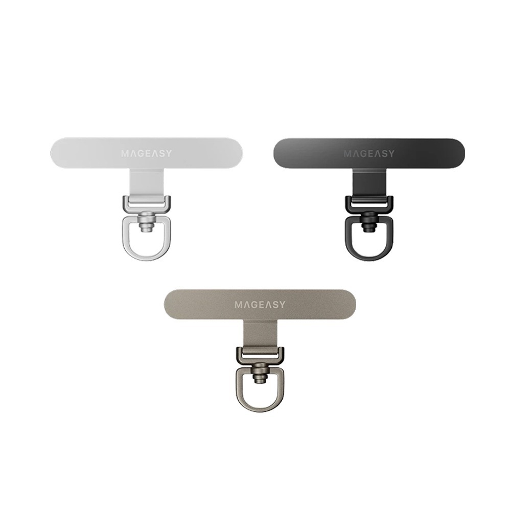 MAGEASY Metal 360° 旋轉 超薄 金屬 掛繩片 手機 掛片 相容 iOS Android 手機殼-細節圖2