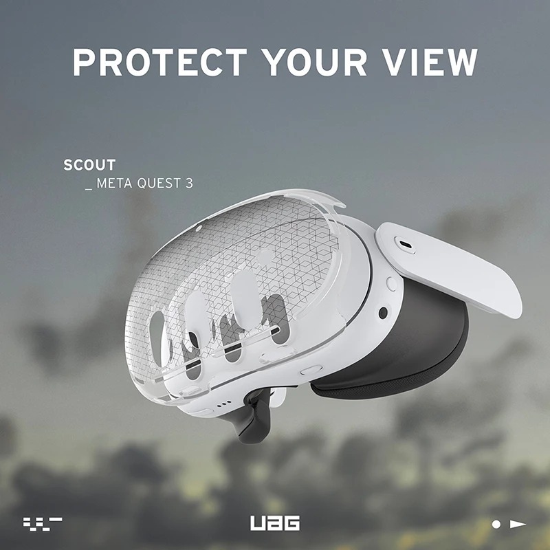 UAG 耐衝擊 保護殼 透明 VR 主機 防摔殼 保護套 適用 Meta Quest 3-細節圖7
