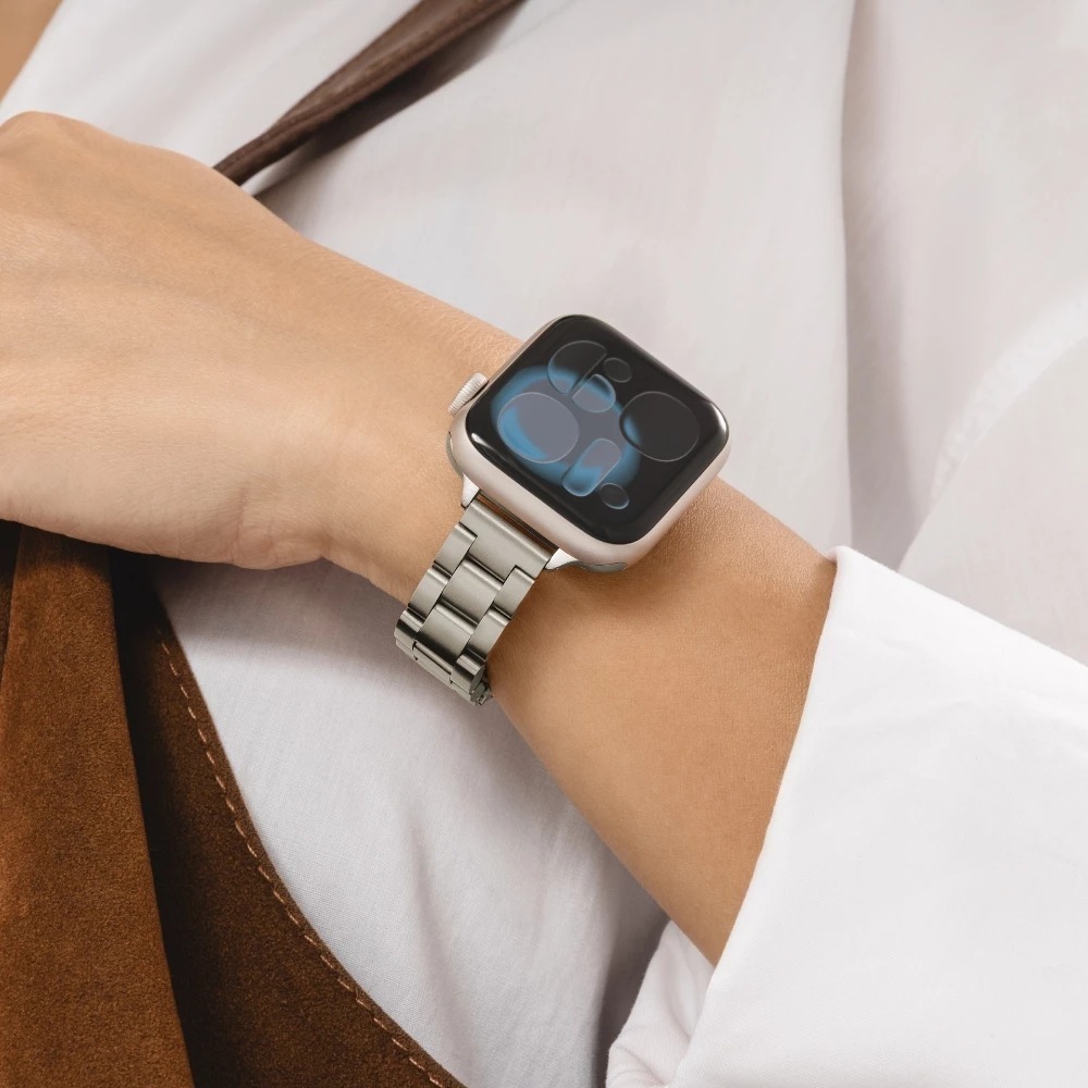 SwitchEasy 魚骨牌 Chaîne 不鏽鋼 鏈 錶 錶帶 適用 Apple Watch 40 41 42 mm-細節圖4