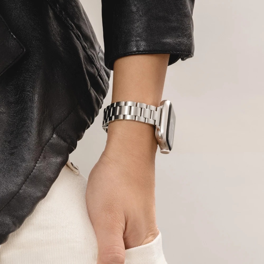 SwitchEasy 魚骨牌 Chaîne 不鏽鋼 鏈 錶 錶帶 適用 Apple Watch 40 41 42 mm-細節圖6