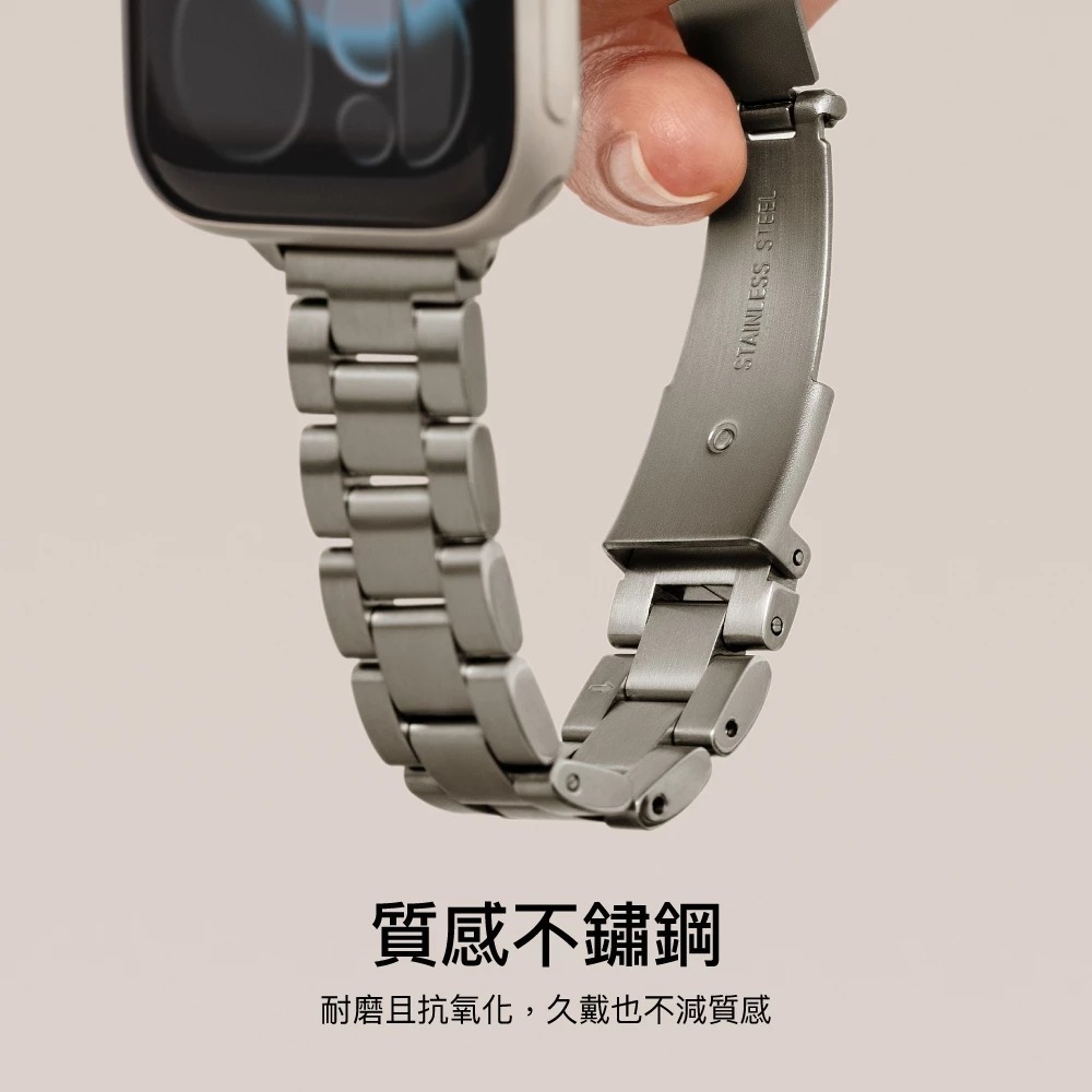 SwitchEasy 魚骨牌 Chaîne 不鏽鋼 鏈 錶 錶帶 適用 Apple Watch 40 41 42 mm-細節圖11