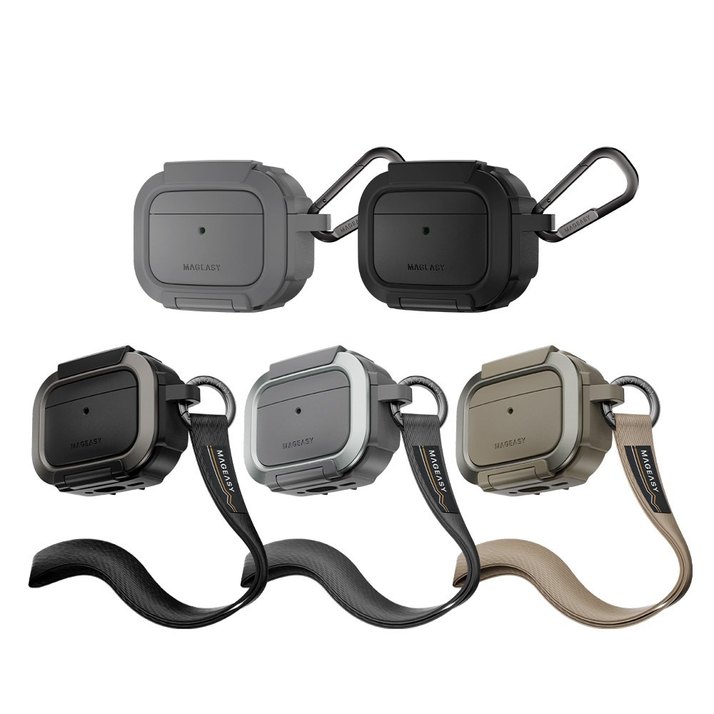 MAGEASY Axiz AVIATION 鋁合金 支架 耳機殼 保護殼 防摔殼 適用 AirPods Pro 3-細節圖2