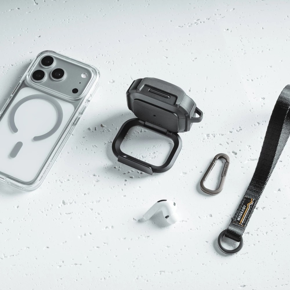 MAGEASY Axiz AVIATION 鋁合金 支架 耳機殼 保護殼 防摔殼 適用 AirPods Pro 3-細節圖11