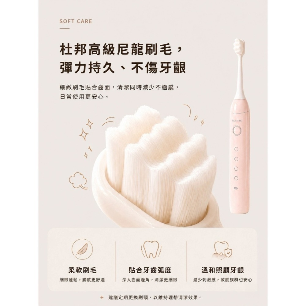 樂米 LARMI LMET01 輕盈 美型 電動 聲波 IPX7 全機防水 智慧 潔牙 電動 牙刷-細節圖7