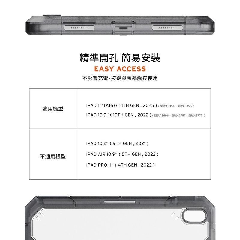 UAG 耐衝擊 雙件式 保護殼 A16 美國軍規 防摔殼 平板殼 適用 iPad 11 10.9 吋-細節圖8