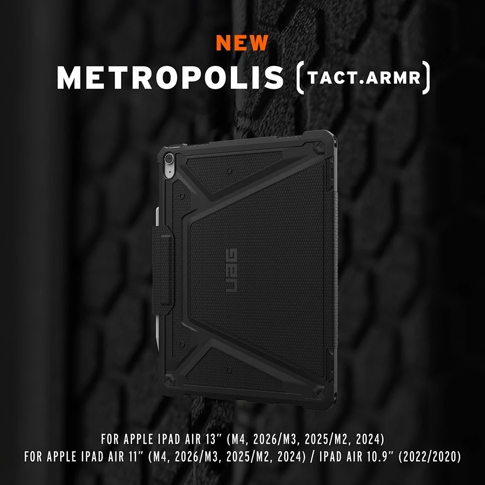 UAG 經典款 耐衝擊 防摔殼 保護殼 V2 黑 磁吸 筆架 適用 M4 iPad Air 13 11 10.9-細節圖4