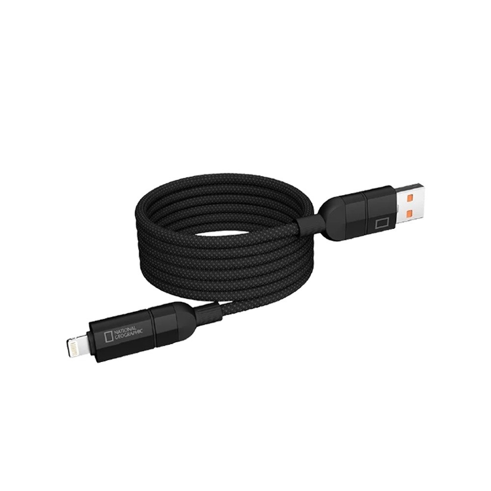 國家地理 多功能 充電線 鋁合金 Type C Lightning 磁吸 伸縮 收納 內建 磁吸-規格圖1