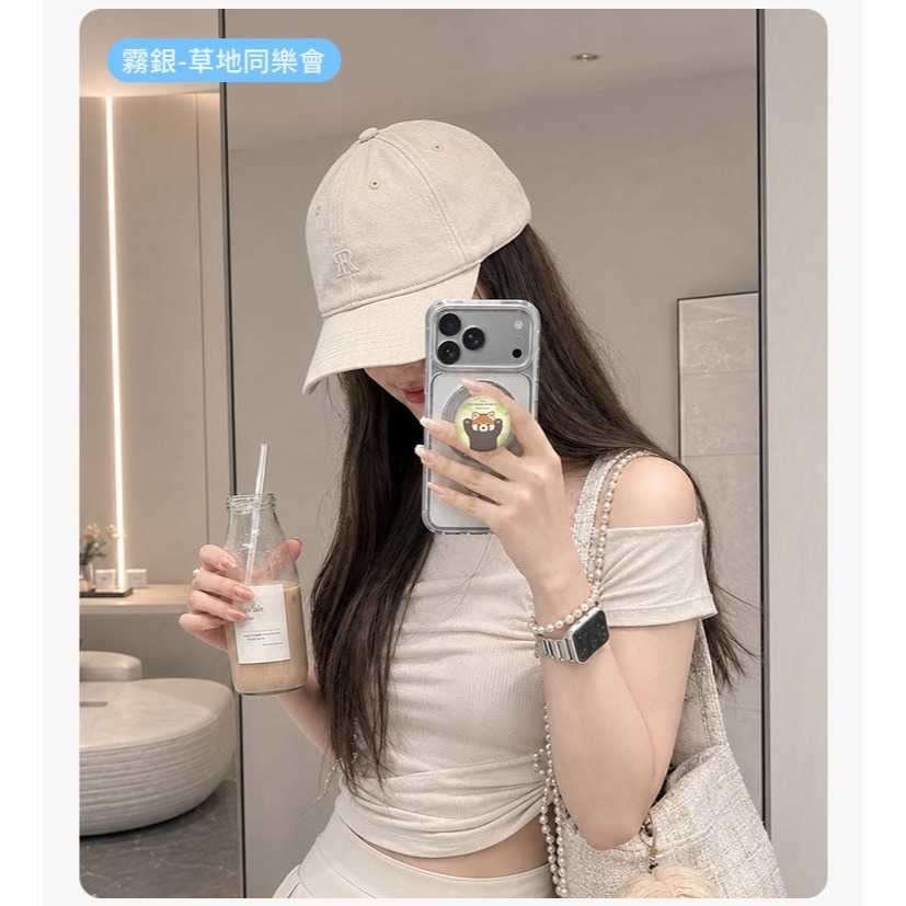 HODA 朗萌綺盟 HODAPOP 強力 磁吸 塑膠 氣囊 360度 支架 適用 iphone 18 17 16-細節圖8