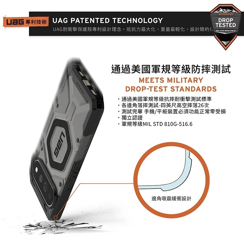 UAG 磁吸 耐衝擊 經典 保護殼 防摔殼 透黑 黑圈 手機殼 適 Google Pixel 11 Pro XL-細節圖11