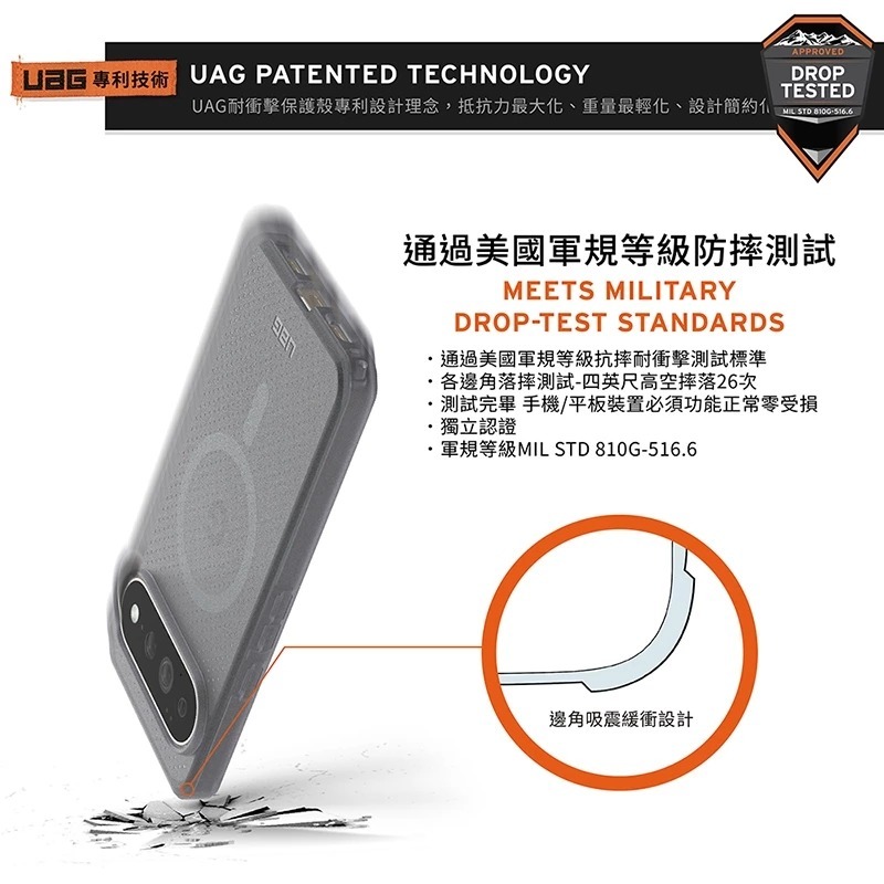 UAG 磁吸 耐衝擊 輕薄 保護殼 防摔殼 透黑 MagSafe 適 Google Pixel 11 Pro XL-細節圖11