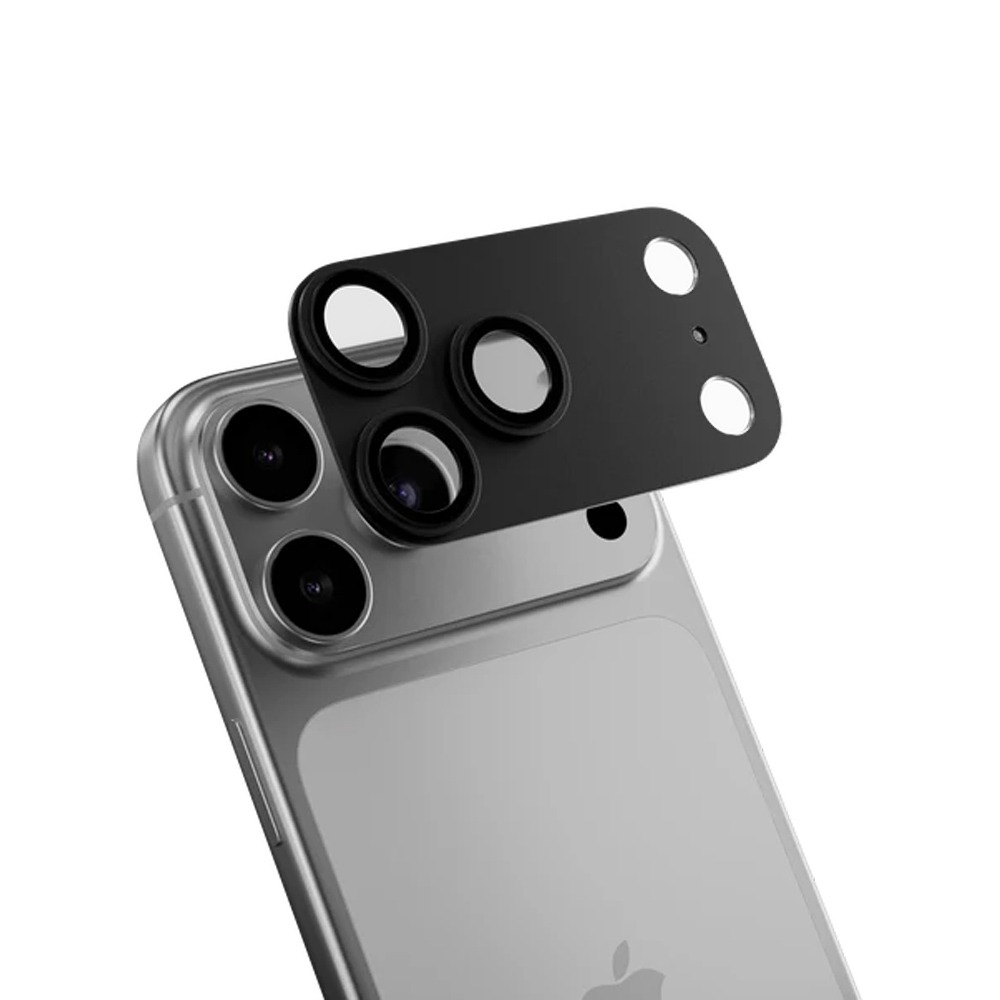 MAGEASY LenzShield 金屬 光學級 鏡頭貼 相機島 保護框 適 iPhone 18 Pro Max-鏡頭貼-墨岩色
