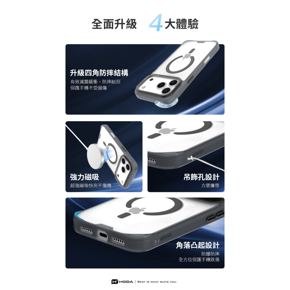 HODA 柔石 防摔殼 保護殼 手機殼 相機按鈕 包覆 MagSafe 適 iPhone 17 18 Pro Max-細節圖5