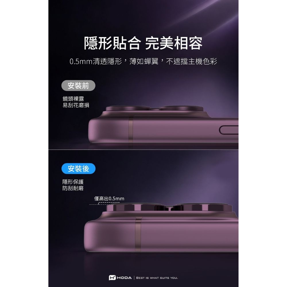 HODA 藍寶石 AR 抗反射 鍍膜 一片式 高硬度 鏡頭貼 玻璃 透明 底座貼 iPhone 18 Pro Max-細節圖6