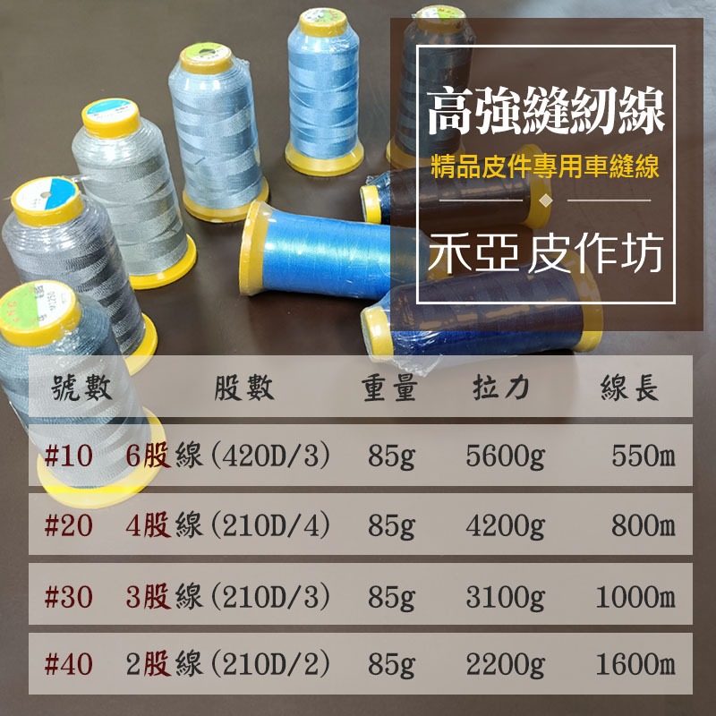 皮革專用~高強車縫線 #40 (2股)-細節圖2