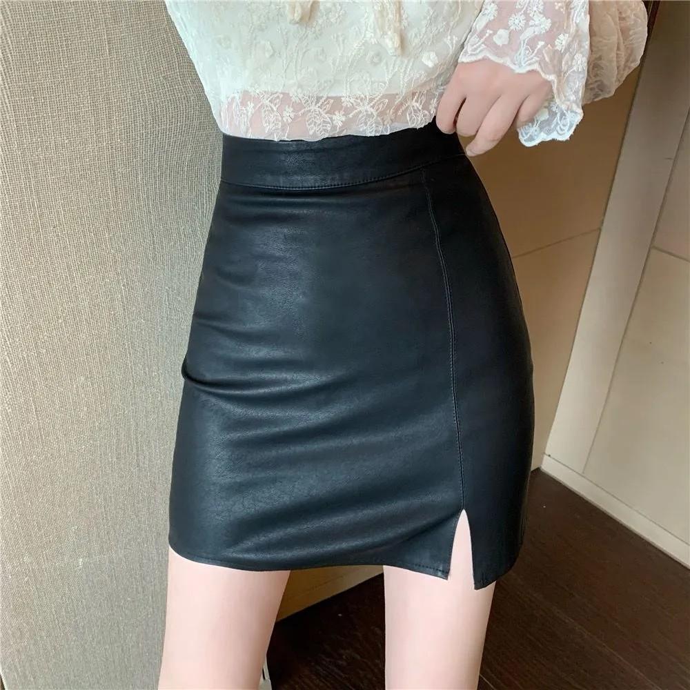 爆款開叉皮褲裙【1983】-細節圖2