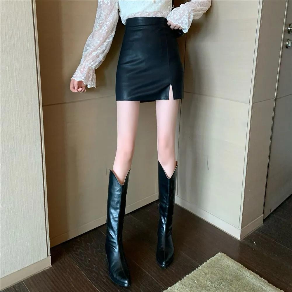 爆款開叉皮褲裙【1983】-細節圖5