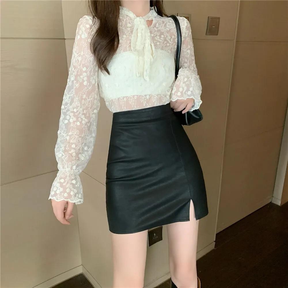 爆款開叉皮褲裙【1983】-細節圖6