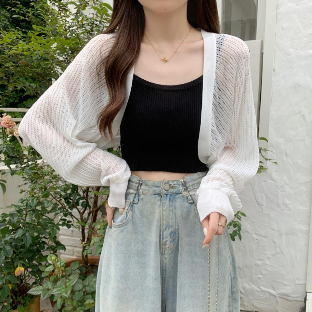 冰絲針織罩衫【7CX30】-細節圖2