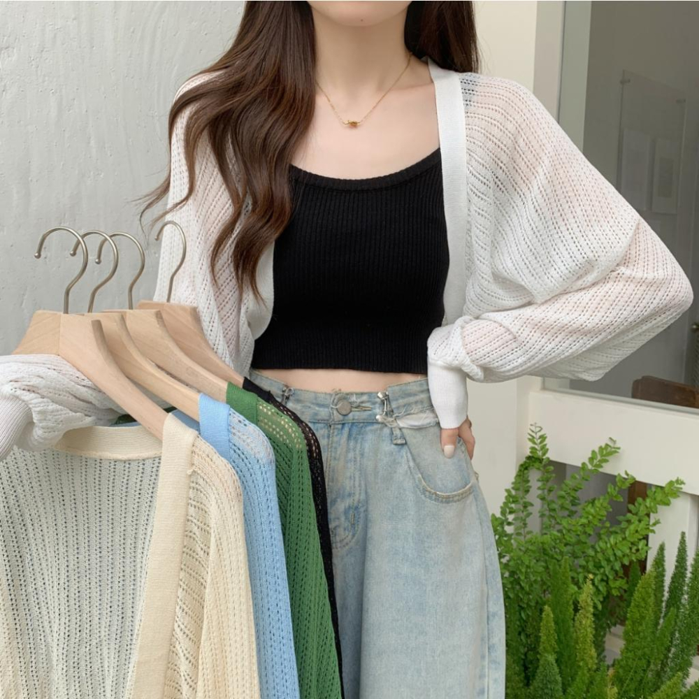 冰絲針織罩衫【7CX30】-細節圖3