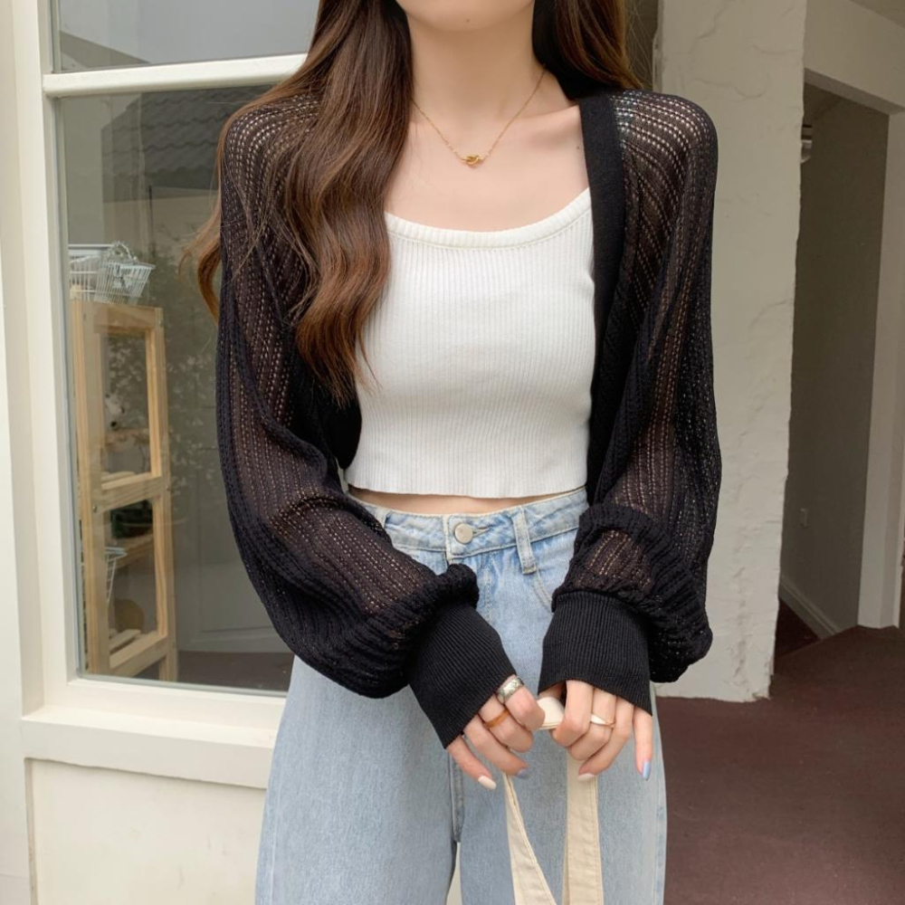 冰絲針織罩衫【7CX30】-細節圖5