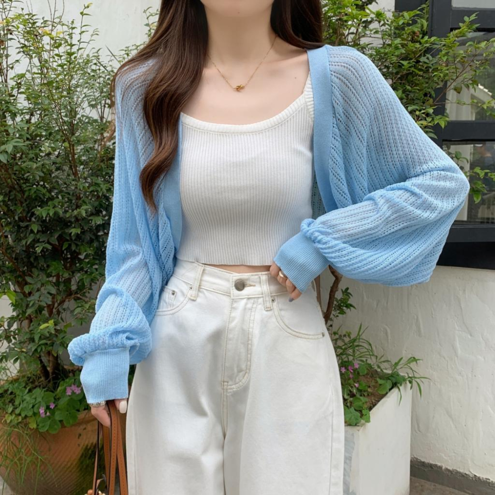 冰絲針織罩衫【7CX30】-細節圖9