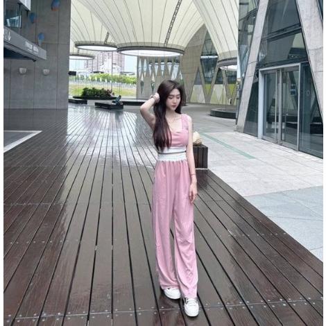 撞色罩杯背心+高腰長褲【8184】-細節圖4