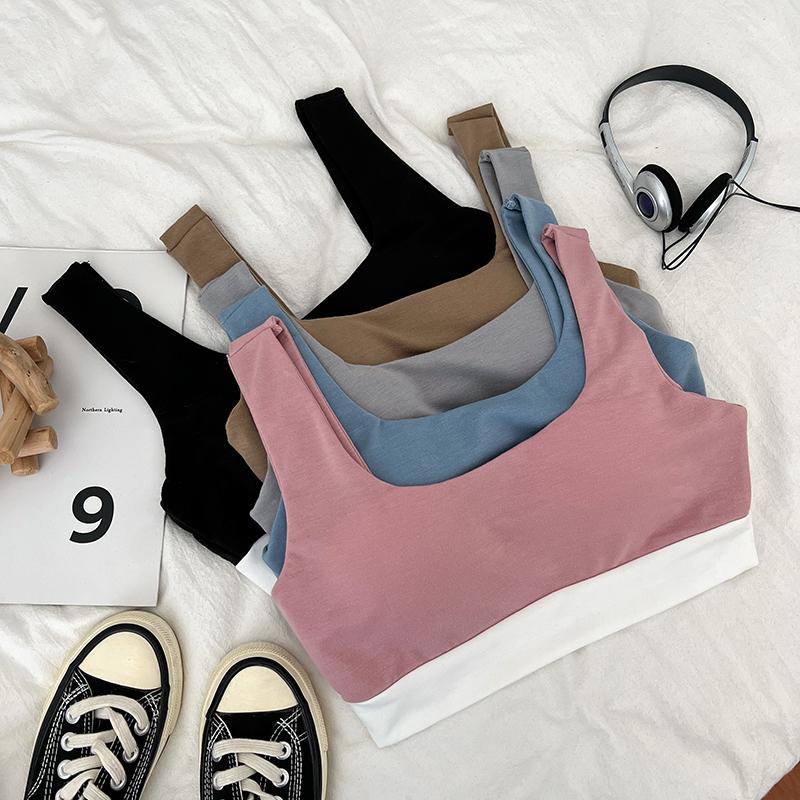 撞色罩杯背心+高腰長褲【8184】-細節圖8