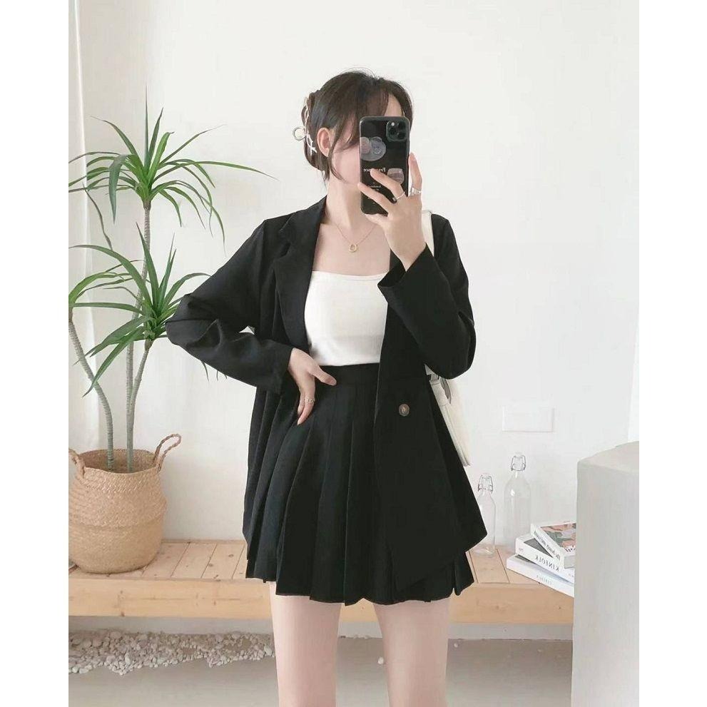 西裝外套+百褶裙套裝【81691】-細節圖5