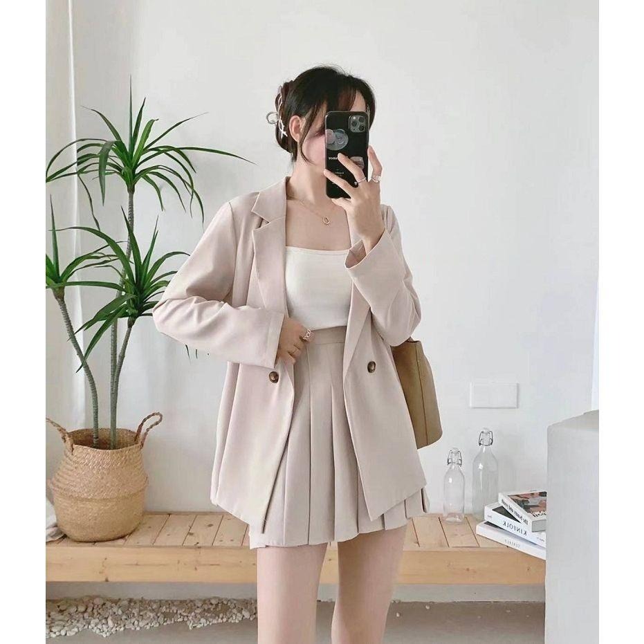 西裝外套+百褶裙套裝【81691】-細節圖9