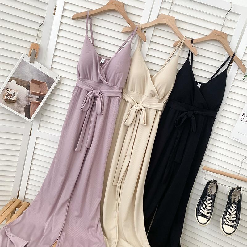 細肩帶扭結罩杯連身褲【8009】-細節圖2